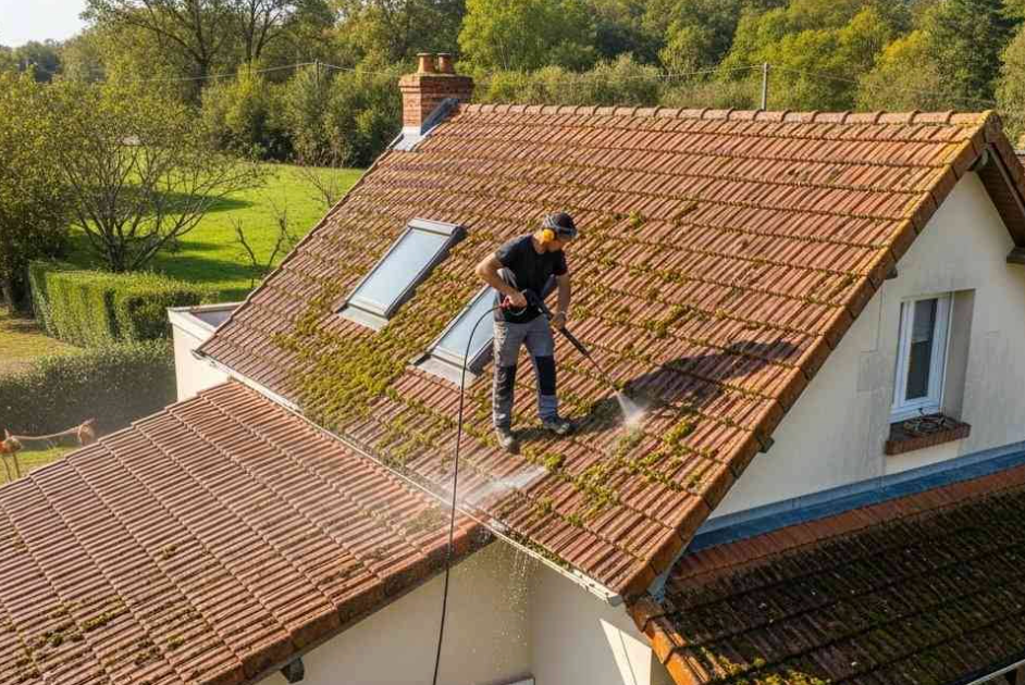 Démoussage toiture DALEP 2100 à Caen